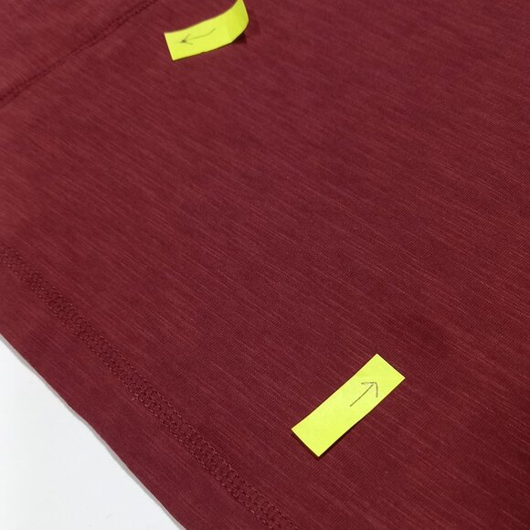 Long Sleeve Flex Henley - Fire Brick Red | Large - Picture 6 of 7